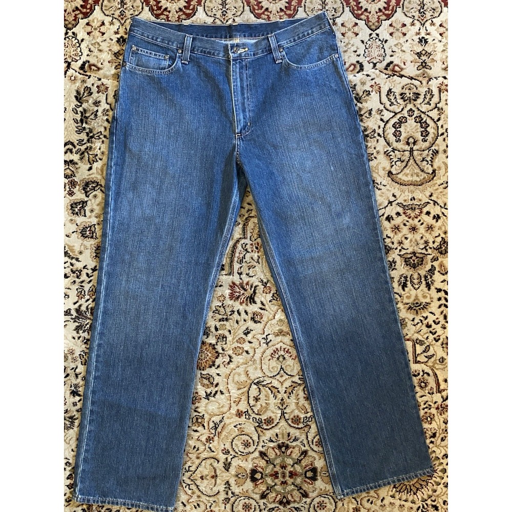 Carhartt Denim Jeans Men's 38x32 Blue Relaxed Fit Pants Workwear Excellent Condi